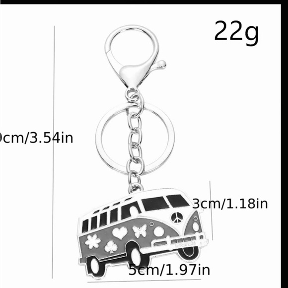 VOLKSWAGEN FLOWER BUS KEYCHAIN - Picture 2 of 3